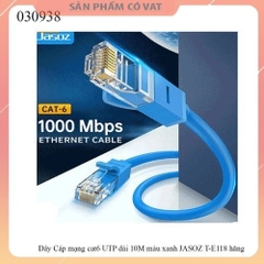 Dây Cáp mạng cat6 UTP dài 10M màu xanh JASOZ T-E118 hãng