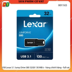 USB Lexar 3.1 Jump Drive S80 32GB 130 MB/s - hàng chính hãng - full vat