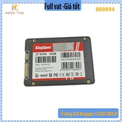 Ổ cứng SSD Kingspec 512GB SATA III 2.5 inch – tốc độ cao – chính hãng – full VAT