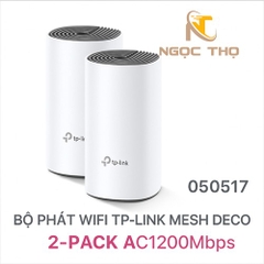 Bộ phát Wi-Fi Mesh TP-Link Deco E4 (2-Pack) – chuẩn AC1200Mbps – phủ sóng 280–300m² – hỗ trợ 50 thiết bị – chính hãng