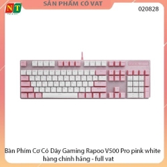 Bàn Phím Cơ Có Dây Gaming Rapoo V500 Pro pink white - hàng chính hãng - full vat