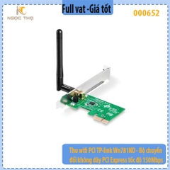 Thu WiFi PCI TP-Link WN781ND – Bộ Chuyển Đổi Không Dây PCI Express Tốc Độ 150Mbps – Chính Hãng – Full VAT