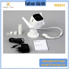 Camera IP ngoài trời TP-Link Tapo C310 – 3MP (2304×1296) – Wi-Fi/LAN – IR 30m – Đàm thoại 2 chiều - chính hãng