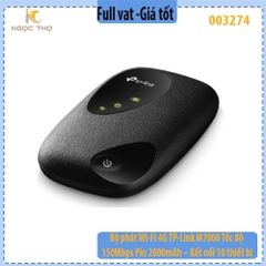 Bộ phát Wi-Fi Di Động 4G LTE TP-Link M7000 – 150Mbps – Pin 2000mAh - Hàng chính hãng – Full VAT