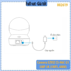 Camera EZVIZ CS-H6C G1 3K (5MP) – Quay quét 360° – Có màu ban đêm – Đàm thoại 2 chiều – Chính hãng – Full VAT
