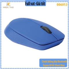 Chuột không dây Bluetooth Rapoo M100 Silent Blue – 2.4GHz + Bluetooth 4.0 – Silent Click – Hàng chính hãng – Full VAT