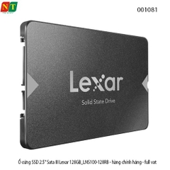Ổ cứng SSD Lexar 128GB 2.5" SATA III (LNS100-128RB) – Đọc tới 520MB/s – Chính hãng – Full VAT