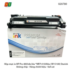 Hộp mực Starink W 1510A / CF151A – 151A  - Dùng cho HP 4003 / 4103 – Không chip – Có lỗ đổ mực – Chính hiệu – Full VAT