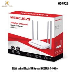 Bộ định tuyến wifi Router WiFi Mercusys MW325R tốc độ 300Mbps - Dễ dàng cài đặt - Vùng phủ sóng rộng - Bảo hành 2 năm