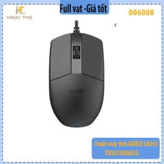 Chuột Máy Tính Có Dây DAREU LM103 – USB 2.0 – Độ Nhạy 1000 DPI – Thiết Kế Nhỏ Gọn – Chính Hãng – Full VAT