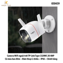 Camera WiFi ngoài trời TP-Link Tapo C320WS 2K 4MP – Có màu ban đêm – Đàm thoại 2 chiều – IP66 – Chính hãng