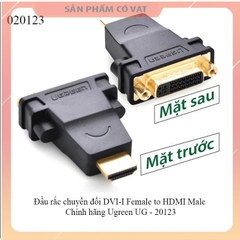 Đầu zắc chuyển đổi DVI-I  24+5 Female to HDMI Male Ugreen UG - 20123