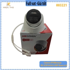 Camera IP Dome 4MP HIKVISION DS-2CD1343G2-LIUF – Hồng ngoại 30m, Tích hợp Mic, IP67, PoE – Chính hãng – Full VAT