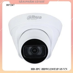 Camera IP DAHUA HD-IPC-HDW1230T1P-S5-VN – 2.0MP – Dome POE – Hồng ngoại 30m