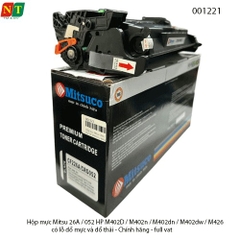 Hộp mực Mitsuco CF226A / CRG-052 – Chính hiệu – Dùng cho HP M402/M426 & Canon LBP 214dw – Có lỗ đổ mực - Full VAT