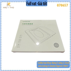 Caddy Bay 2.5 inch SATA 9.5mm Ugreen 70657 – Khay Đựng Ổ Cứng SSD / HDD – Chính Hãng – Full Vat