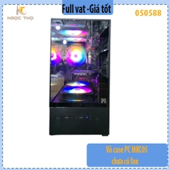 Vỏ case PC MKC05 chưa có fan – Mid‑Tower M‑ATX | Thép + Kính | Hỗ trợ 5 fan, VGA 280 mm | Case máy tính giá rẻ