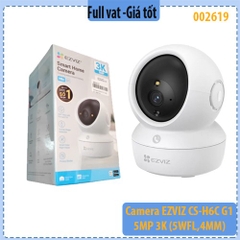 Camera EZVIZ CS-H6C G1 3K (5MP) – Quay quét 360° – Có màu ban đêm – Đàm thoại 2 chiều – Chính hãng – Full VAT