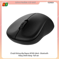 CHUỘT KHÔNG DÂY RAPOO M160 SILENT MULTIMODE ĐEN (KẾT NỐI WIRELESS 2.4GHZ / BLUETOOTH)