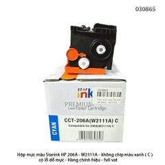 Hộp mực màu Starink HP 206A - W2111A - không chíp màu xanh ( C ) có lỗ đổ mực - Hàng chính hiệu - full vat