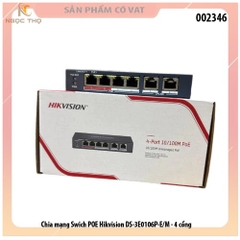 Switch mạng 4 cổng POE HIKVISION DS-3E0106P-E/M - Hàng Chính Hãng - full vat