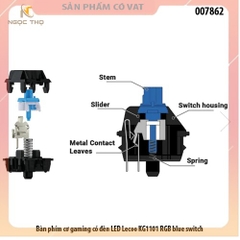 Bàn phím cơ gaming có đèn LED Lecoo KG1101 RGB blue switch - hàng chính hãng - full vat