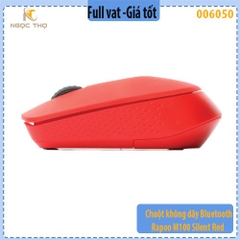 Chuột không dây Bluetooth Rapoo M100 Silent Red – 2.4GHz + Bluetooth 4.0 – Silent Click – Hàng chính hãng – Full VAT