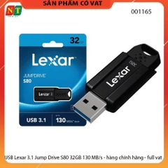 USB Lexar 3.1 Jump Drive S80 32GB 130 MB/s - hàng chính hãng - full vat
