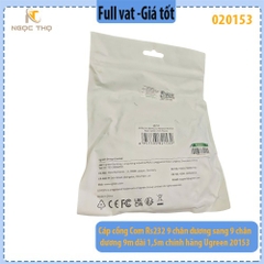 Cáp cổng Com Rs232 9 chân dương sang 9 chân dương (9M/9M) dài 1,5m chính hãng Ugreen 20153 cao cấp - full vat