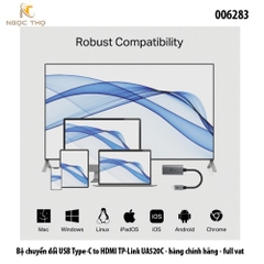 Bộ chuyển đổi USB Type-C sang HDMI TP-Link UA520C – Hỗ trợ 4K@60Hz – Plug & Play – Chính hãng Full VAT