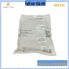 Dây VGA 3m 3+6 VV204  VEGGIEG - Cáp VGA 3+6 VegGieg V-V204 – 3m – 2 đầu dương – Chính hãng – Full VAT
