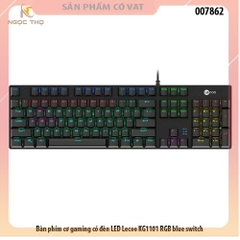 Bàn phím cơ gaming có đèn LED Lecoo KG1101 RGB blue switch - hàng chính hãng - full vat