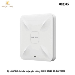 Bộ phát Wi‑Fi Ruijie Reyee RG‑RAP2200(F) – Ốp trần/treo tường – AC1300 (1267Mbps) Dual Band – 110 user – Quản lý Cloud