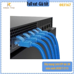 Dây mạng Cat6 UTP 2M màu xanh JASOZ T-E115 – RJ45 đúc sẵn – Hàng chính hãng