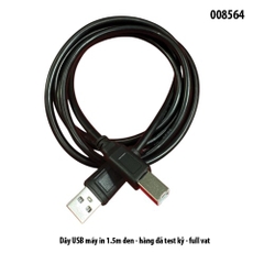 Dây USB máy in 1.5m đen - đã test - Dây kết nối máy tính và máy in - full vat