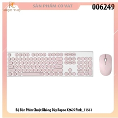 BỘ BÀN PHÍM CHUỘT KHÔNG DÂY RAPOO X260S - PINK - hàng chính hãng - full vat