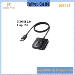 Bộ gộp HDMI 2 vào 1 ra UGREEN 50966 – bộ chuyển mạch HDMI 2×1 hỗ trợ 2 chiều (2 in 1 out / 1 in 2 out) – 4K@30Hz