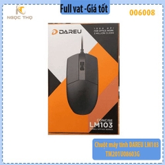 Chuột Máy Tính Có Dây DAREU LM103 – USB 2.0 – Độ Nhạy 1000 DPI – Thiết Kế Nhỏ Gọn – Chính Hãng – Full VAT