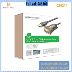 Cáp Chuyển Đổi USB to COM RS232 UGREEN 20211 (1.5m) – Hàng chính hãng – Full VAT