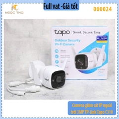 Camera IP ngoài trời TP-Link Tapo C310 – 3MP (2304×1296) – Wi-Fi/LAN – IR 30m – Đàm thoại 2 chiều - chính hãng