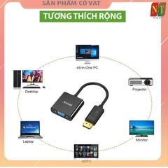 Dây chuyển đổi có chíp sét Displayport to VGA màu đen dài 25cm JASOZ T-G107