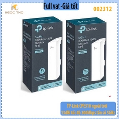 “TP-Link CPE510 | Thiết Bị Phát WiFi Ngoài Trời 13dBi – 300Mbps – 5GHz – Phù Hợp Cầu Thang Máy, Hành Lang, Camera