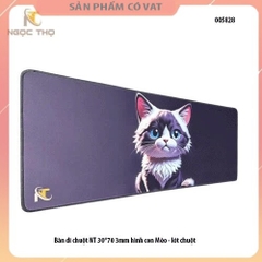 Bàn di chuột NT 30*70 3mm hình con Mèo - lót chuột