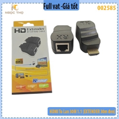 Bộ chuyển đổi HDMI to LAN 30m – Kéo dài HDMI qua cáp mạng Cat5e/Cat6 – Hỗ trợ Full HD 1080p - full vat
