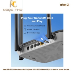 Router Wi-Fi 4G Mercusys MB115-4G – N 300Mbps (2.4GHz), 4 antenna, 3 LAN – Chính hãng – Full VAT – BH 24T