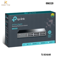 Chia mạng Switch TP-Link SG1024D – Bộ Chia Mạng Tplink 24 Cổng Gigabit 10/100/1000Mbps – Vỏ Kim Loại – Chính Hãng
