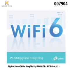 Bộ phát Wi-Fi 6 AX1500 TP-Link Archer AX12 – 1WAN + 4LAN Gigabit – Chính hãng | Full VAT