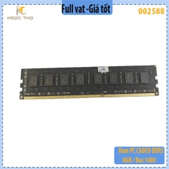 RAM PC CADEO DDR3 8GB Bus 1600MHz – Mới 100% – BH 2 năm – Full VAT