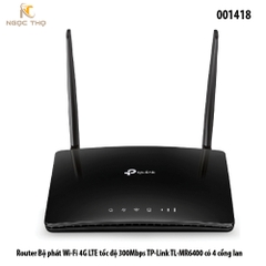 Bộ phát Router Wi-Fi 4G LTE TP-Link TL-MR6400 – Tốc độ 300Mbps – 4 cổng LAN – Chính hãng Full VAT – Bảo hành 24 tháng