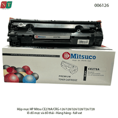 Hộp mực Mitsuco CE278A (78A) – tương thích CRG-126/128/326/328/726/728 –  Có lỗ đổ mực - chính hiệu - full vat